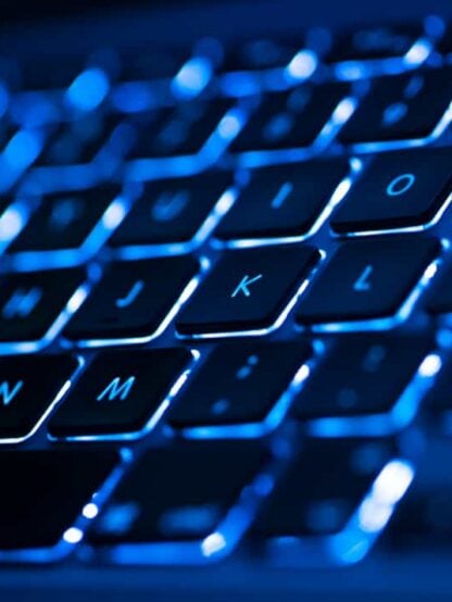 A backlit keyboard.