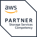 AWS Partner Storage Services Competency logo.